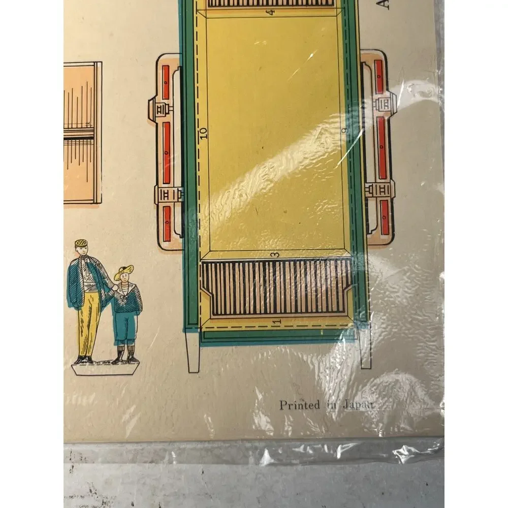 Trolley Car Paper Model Construction Kit D'EPINAL PELLERIN #912 Japan VTG